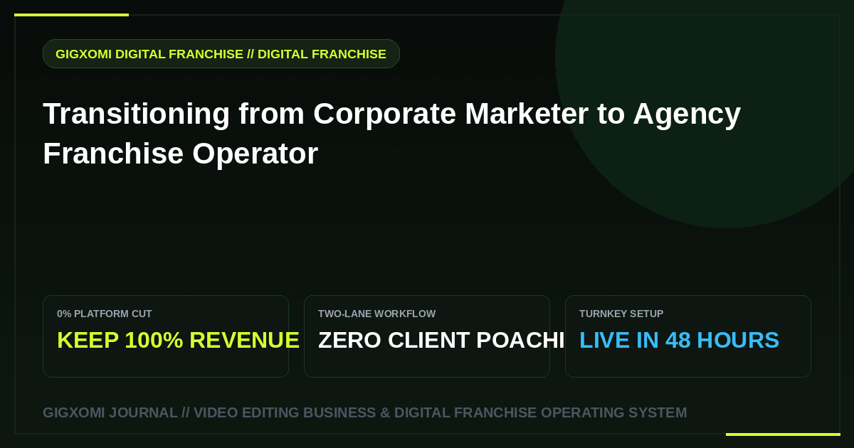 Transitioning from Corporate Marketer to Agency Franchise Operator