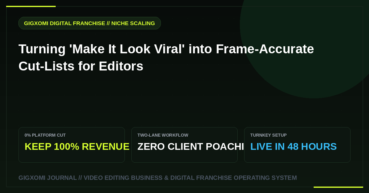 Turning 'Make It Look Viral' into Frame-Accurate Cut-Lists for Editors