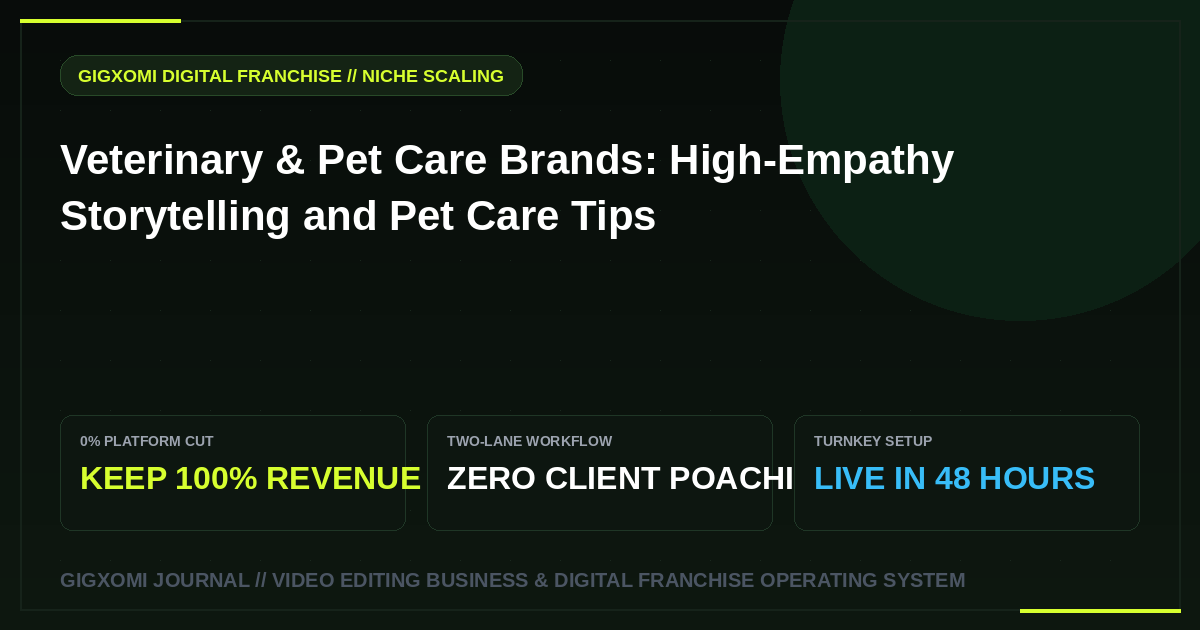 Veterinary & Pet Care Brands: High-Empathy Storytelling and Pet Care Tips