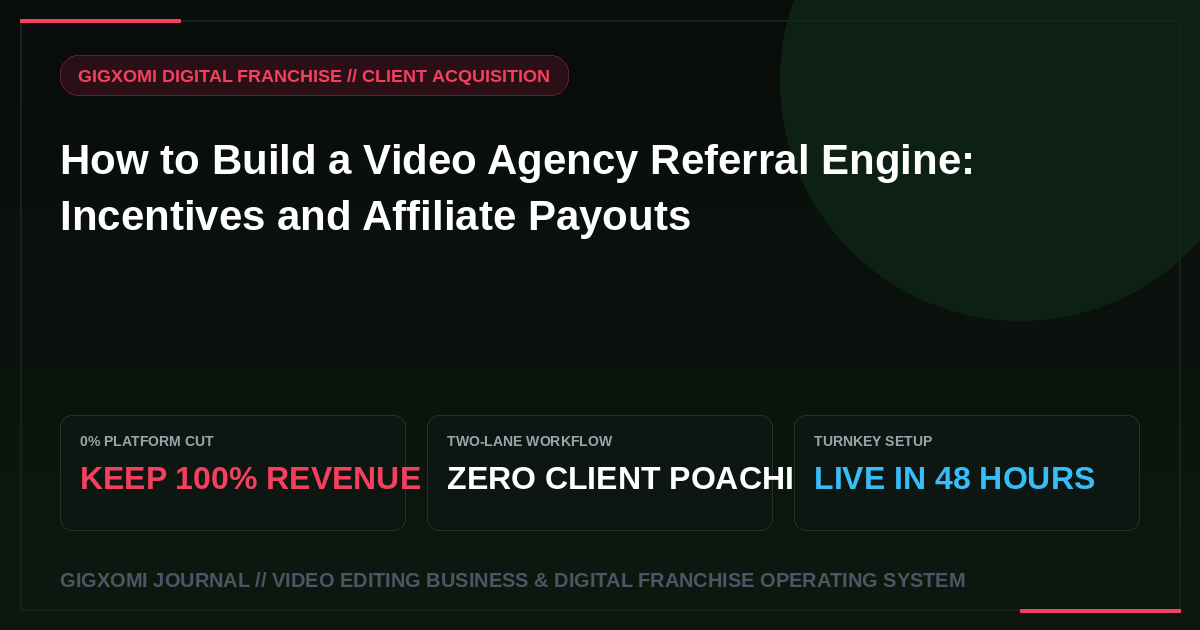 How to Build a Video Agency Referral Engine: Incentives and Affiliate Payouts