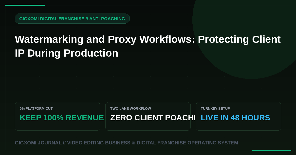 Watermarking and Proxy Workflows: Protecting Client IP During Production