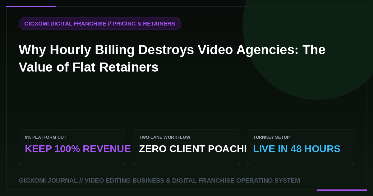 Why Hourly Billing Destroys Video Agencies: The Value of Flat Retainers