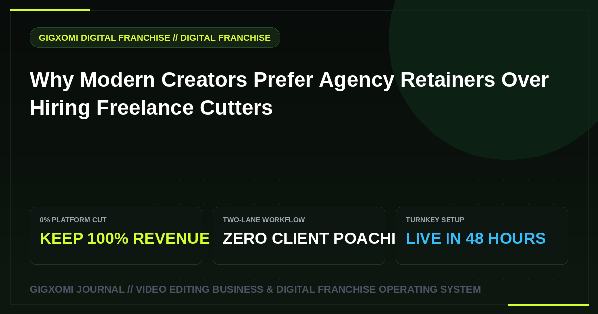 Why Modern Creators Prefer Agency Retainers Over Hiring Freelance Cutters