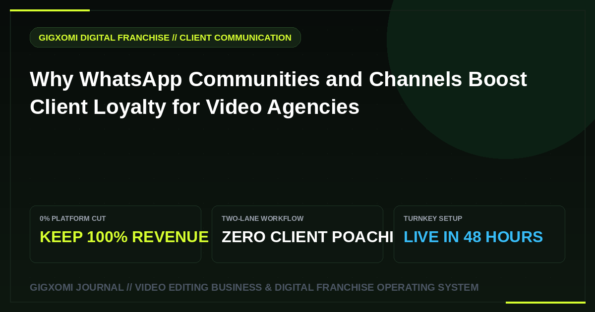 Why WhatsApp Communities and Channels Boost Client Loyalty for Video Agencies