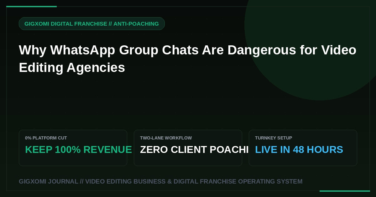Why WhatsApp Group Chats Are Dangerous for Video Editing Agencies